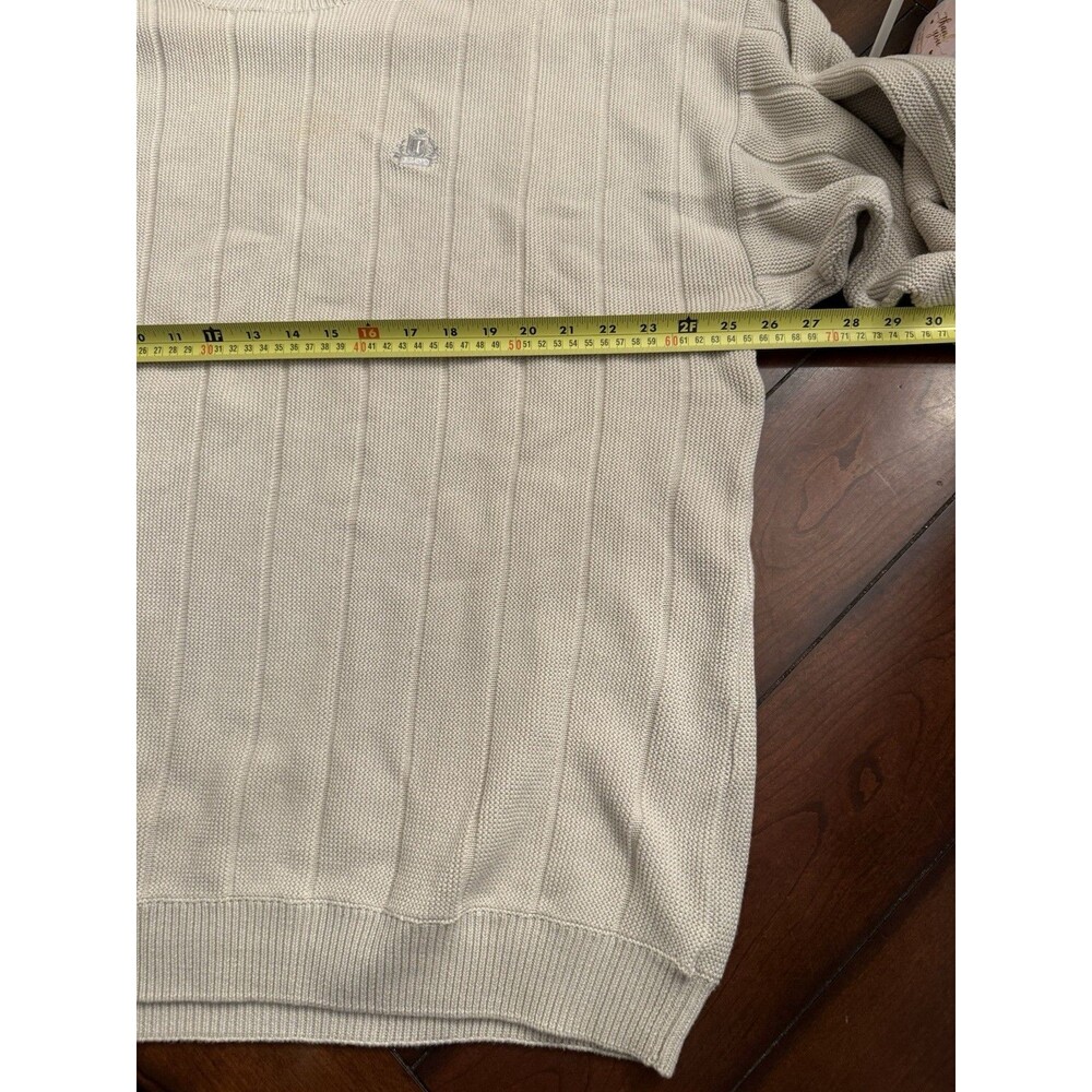 Vintage Men's Beige‎ Izod Pullover Crew Neck Sweater XL - Picture 7 of 8